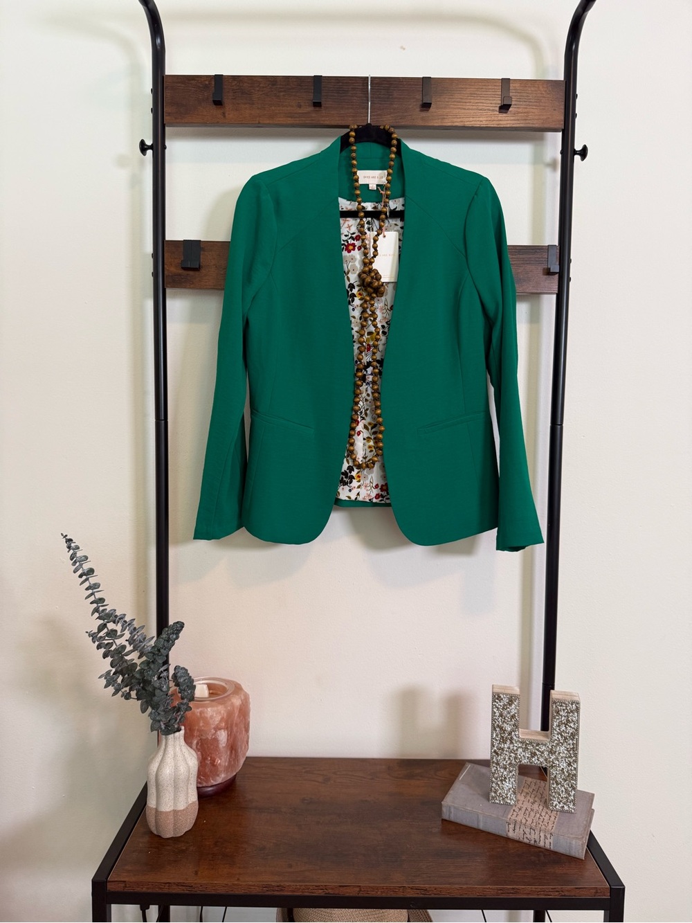 NWT Skies Are Blue Emerald Green Open Front Blazer | Size Small